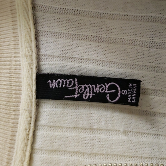 Gentle Fawn XS women's white wool zip-up sweater - Picture 5 of 6